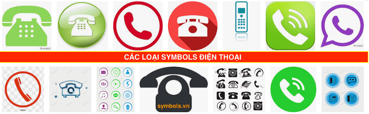 Biểu Tượng Điện Thoại ❤️ Bộ Icon Điện Thoại Các Loại