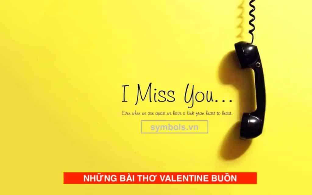 NHỮNG BÀI THƠ VALENTINE BUỒN