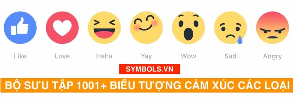Biểu Tượng Cảm Xúc Bằng Ký Tự ❤️ 1001 Icon, Emoji Loại