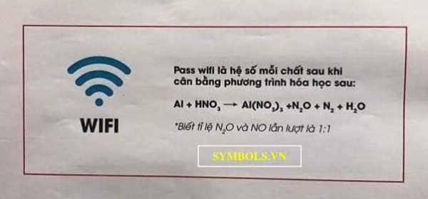 Mật Khẩu Wifi Hoá Học