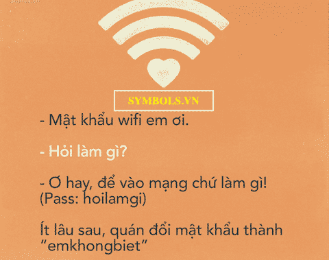 Mật khẩu wifi bá đạo nhất việt nam