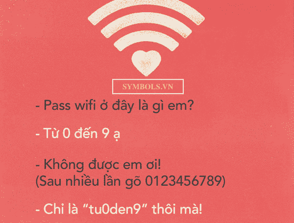 Mật khẩu wifi hay