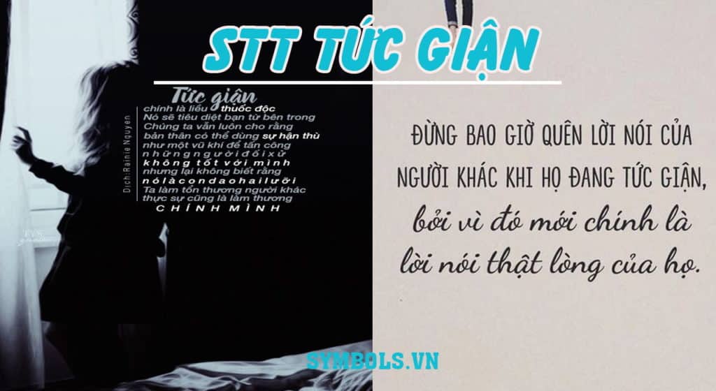 Tổng hợp câu stt tức giận ý nghĩa