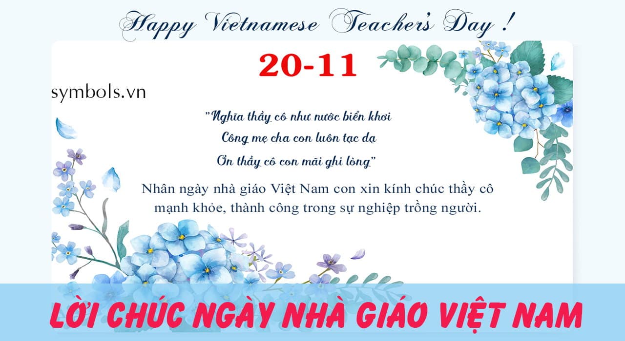 Lời chúc ngày Nhà giáo Việt Nam