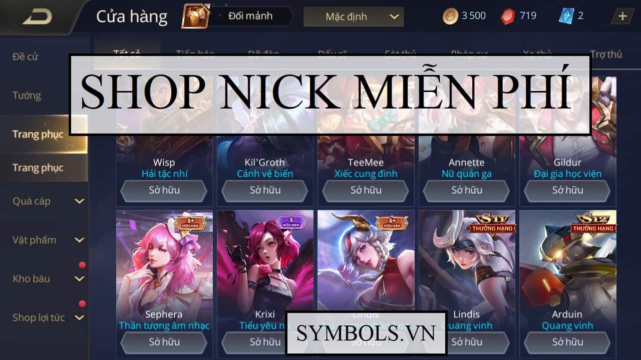Shop Nick Mien Phi