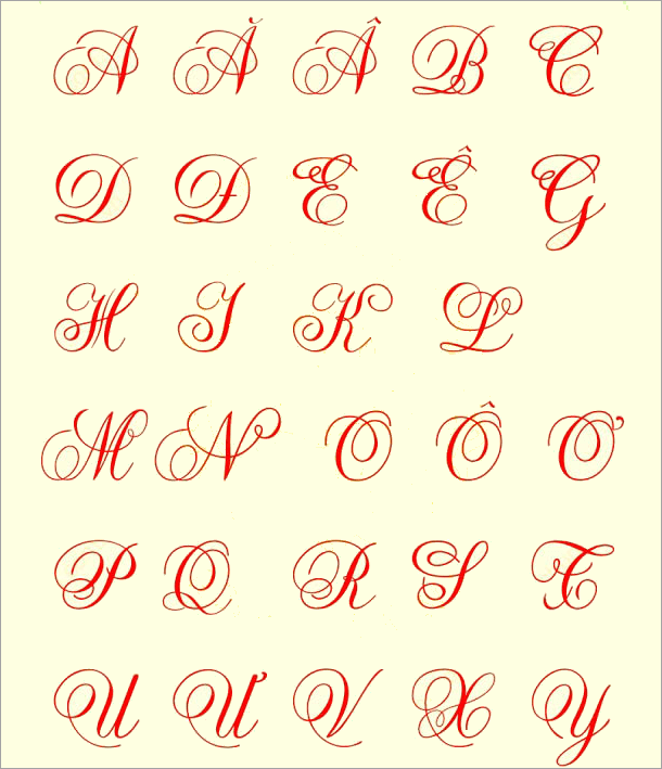 Chữ Sáng Tạo ❤️ Bảng Chữ Hoa Sáng Tạo Với 1001 Kiểu Đẹp