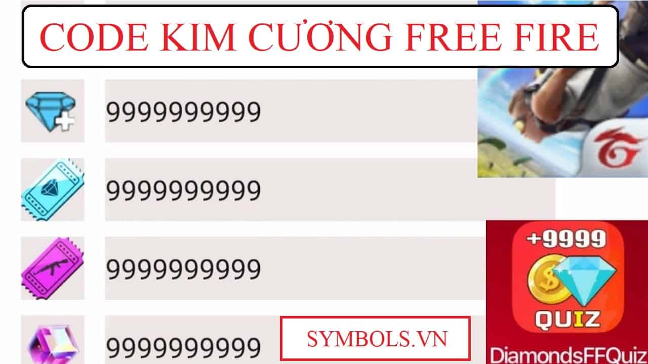 Code Kim Cương Free Fire Vĩnh Viễn 7/2023 ❤️️ Giftcode Vip