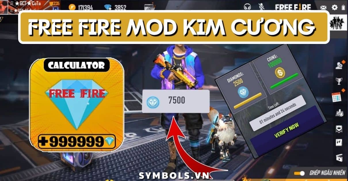 Free Fire Mod Kim Cương Vô Hạn ❤️ Cách Mod KC FF Full