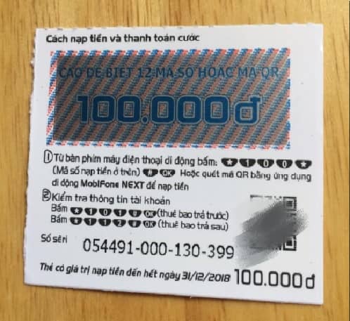 Hình Ảnh Card Mobi 100k