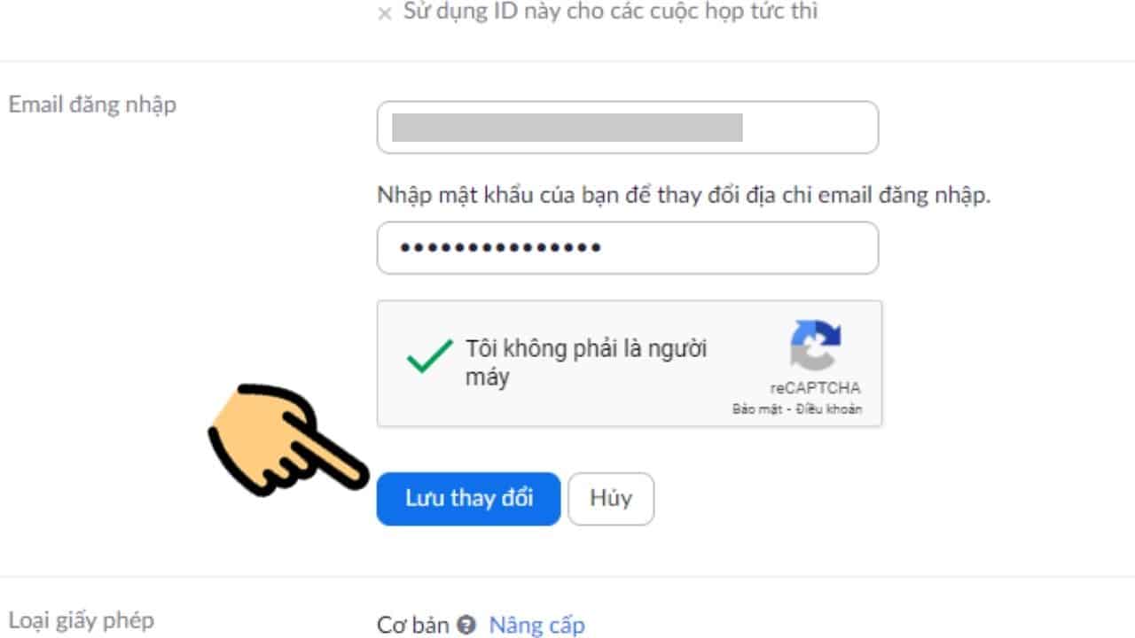 Nhập địa chỉ email do cơ sở giáo dục cấp