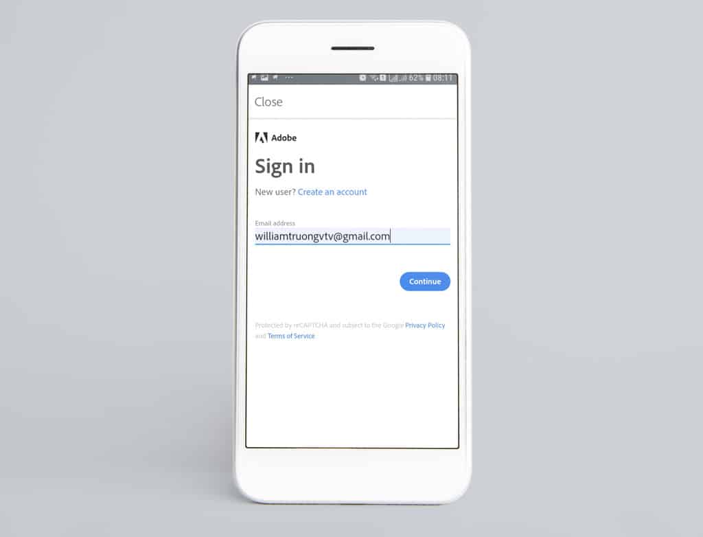 Bạn nhấn chọn Sign in và nhập Email đã đăng ký