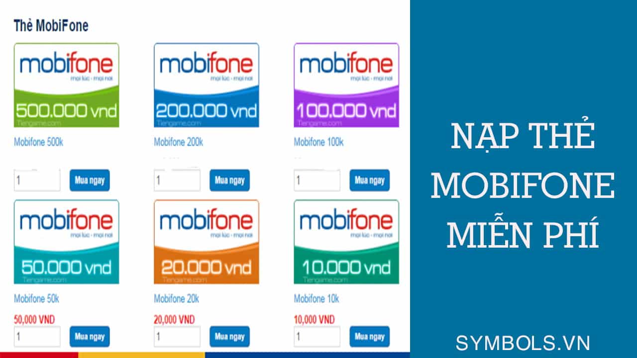 Nạp Thẻ Mobifone