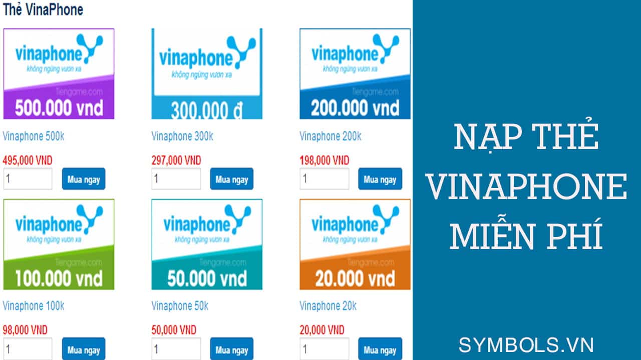 Nạp Thẻ Vinaphone