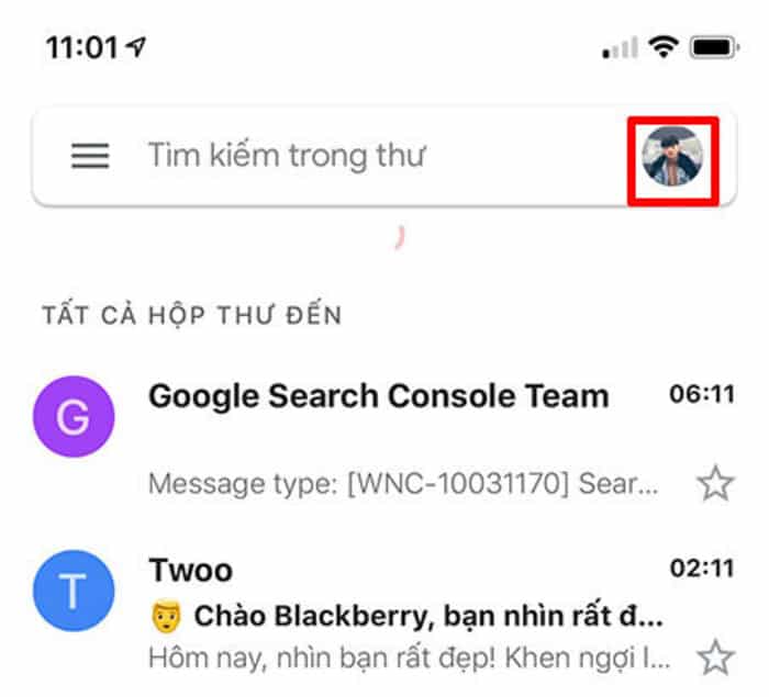 Truy cập vào ứng dụng Gmail trên điện thoại