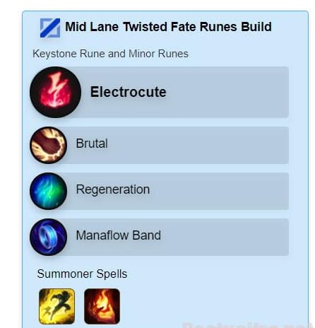 Bảng ngọc Twisted Fate đi mid
