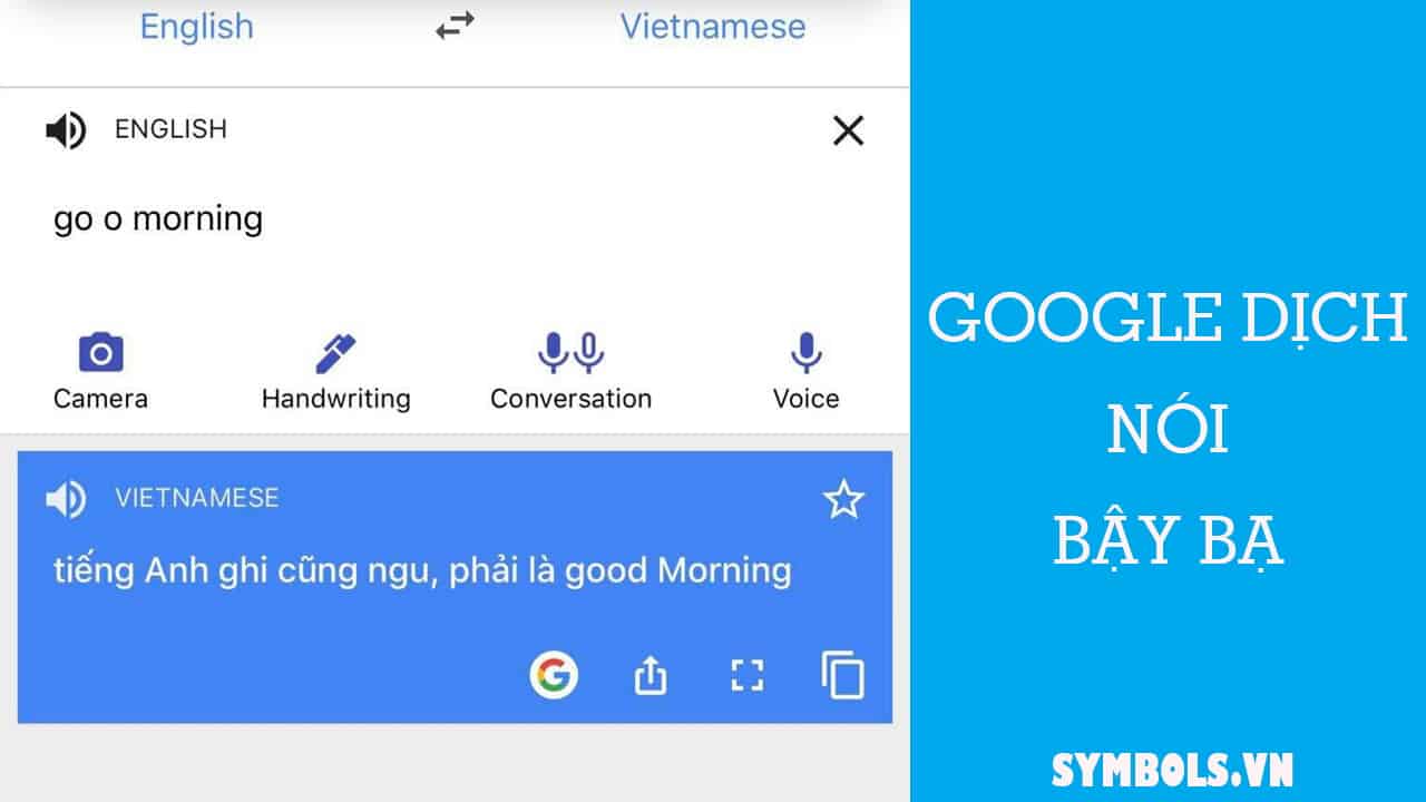 Google Dịch Nói Bậy