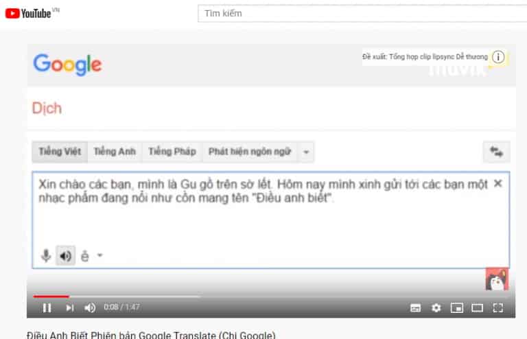 Google dịch troll ngược lại người dùng