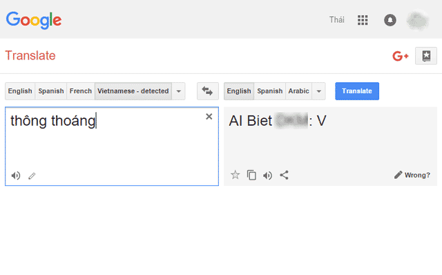 Một pha siêu lầy đến từ chị Google dịch