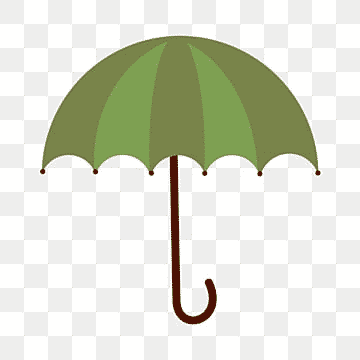 Biểu tượng cây dù màu xanh lá