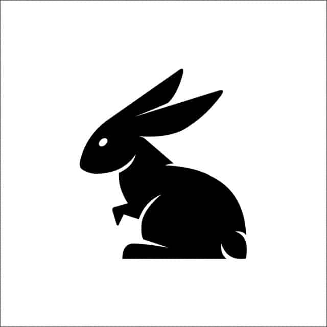 Biểu tượng thỏ đen đẹp