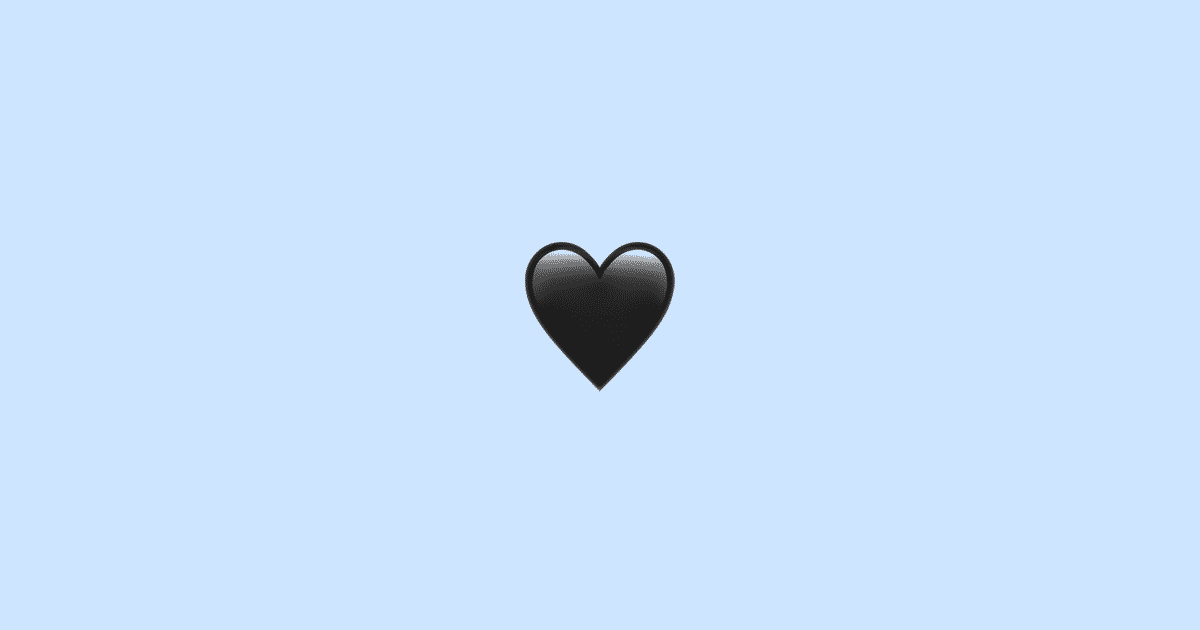 Biểu tượng trái tim đen trên iphone