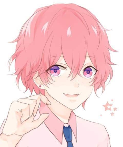Chia sẻ bạn Hình Anime Nam Cute Màu Hồng