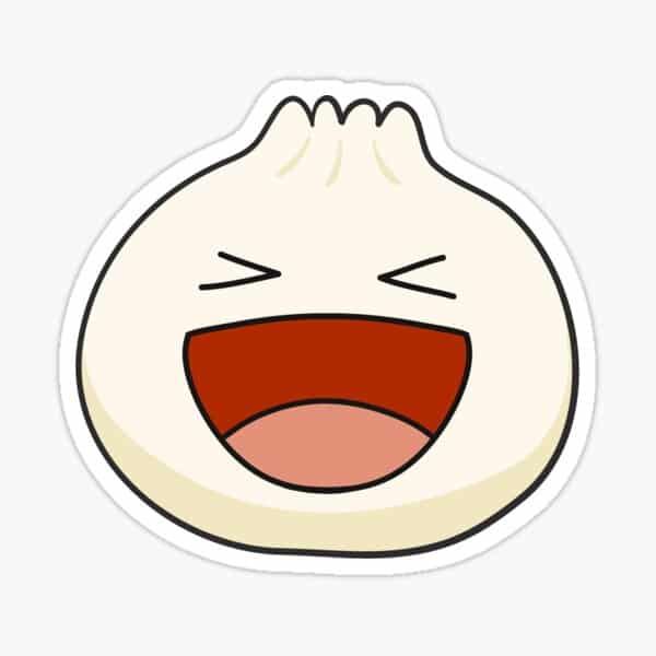Emoji bánh bao tươi cười