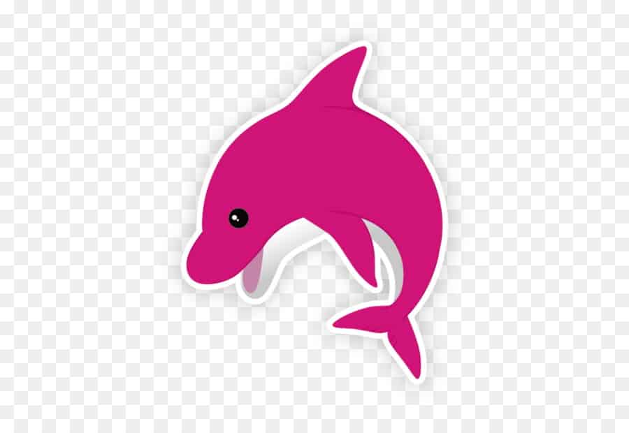 Gửi bạn mẫu biểu tượng chú cá heo hồng