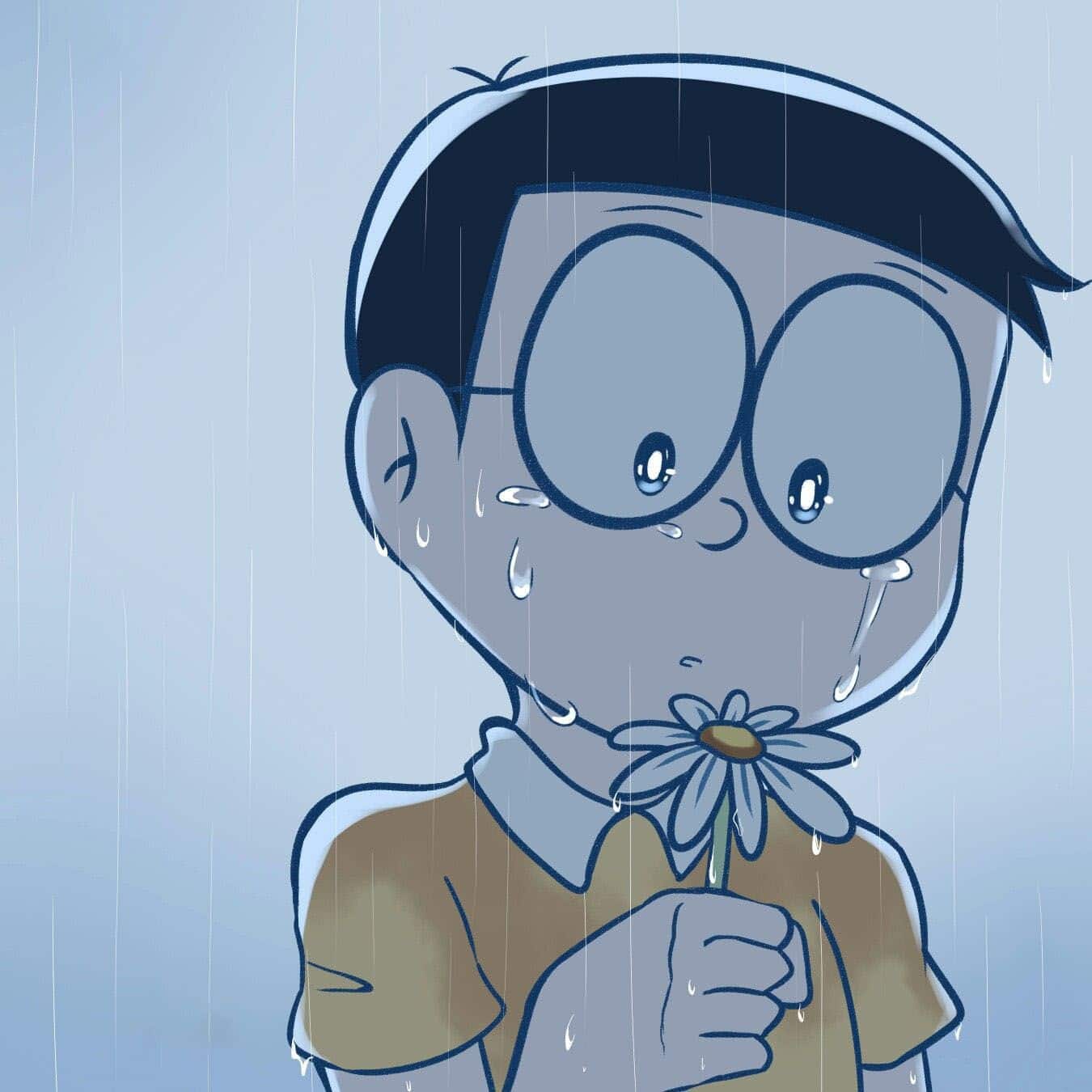 Hình Buồn Hoạt Hình Nobita khóc cực đẹp