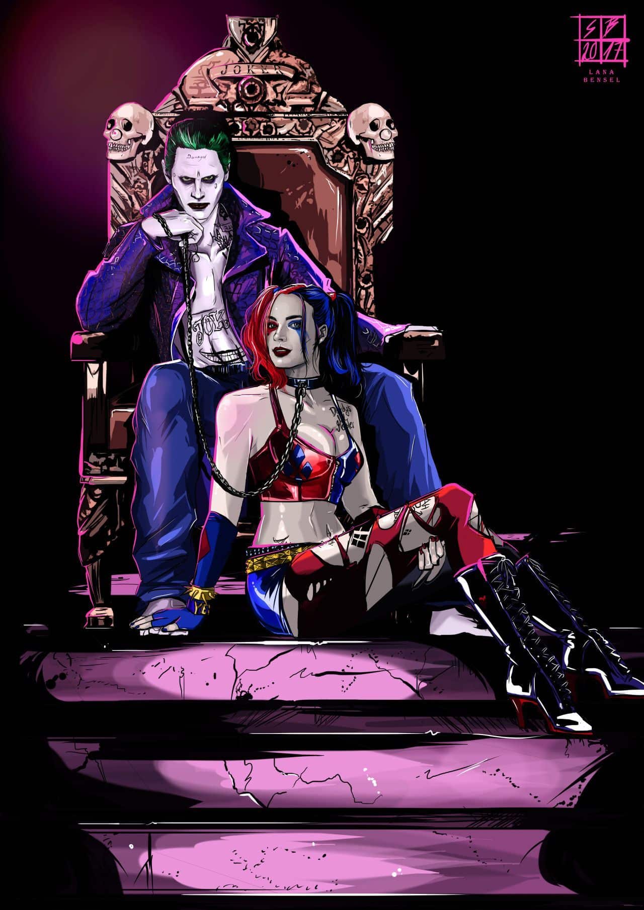 Hình Joker Và Harley Quinn cực kỳ ấn tượng