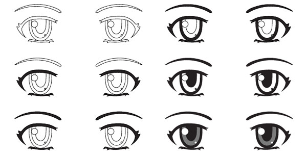 Hình Mắt Anime Nữ Lạnh Lùng đơn giản nhất