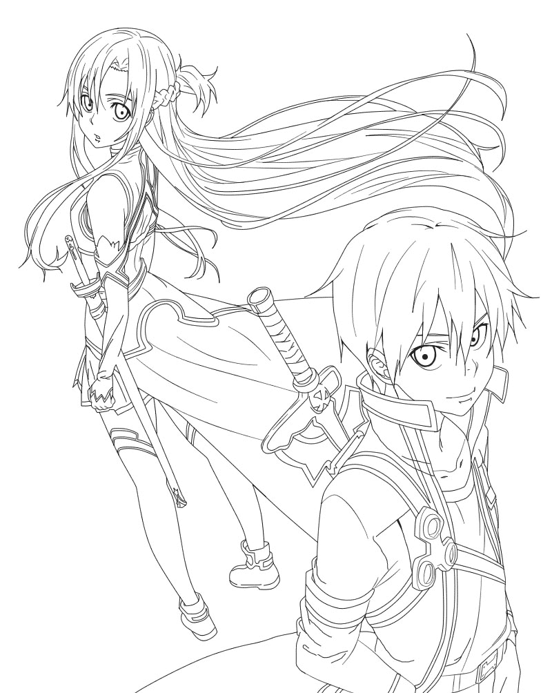 Hình Vẽ Kirito Và Asuna Dễ Thương