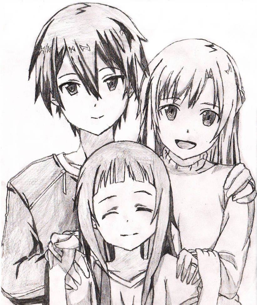 Hình Vẽ Kirito Và Asuna rất đẹp xứng đáng yêu