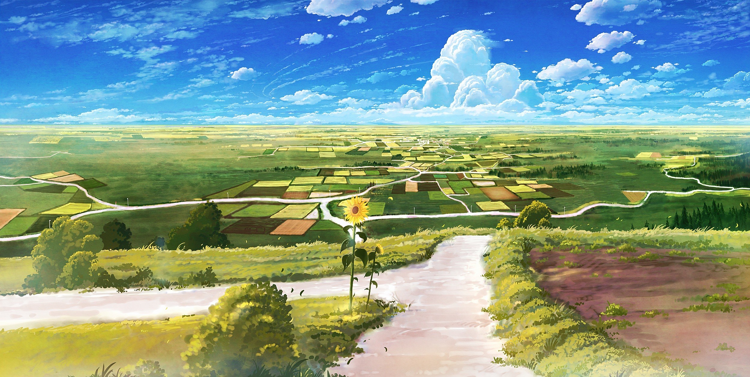 Hình phong cảnh nông thôn Anime