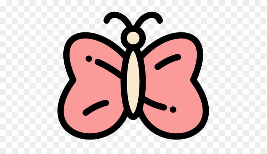 Icon bướm hồng ngộ nghĩnh