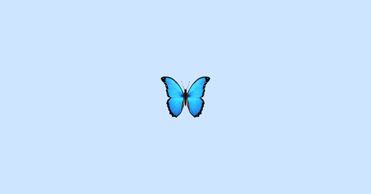 Icon bướm xanh ấn tượng