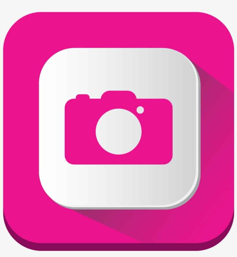 Icon camera màu hồng đáng yêu