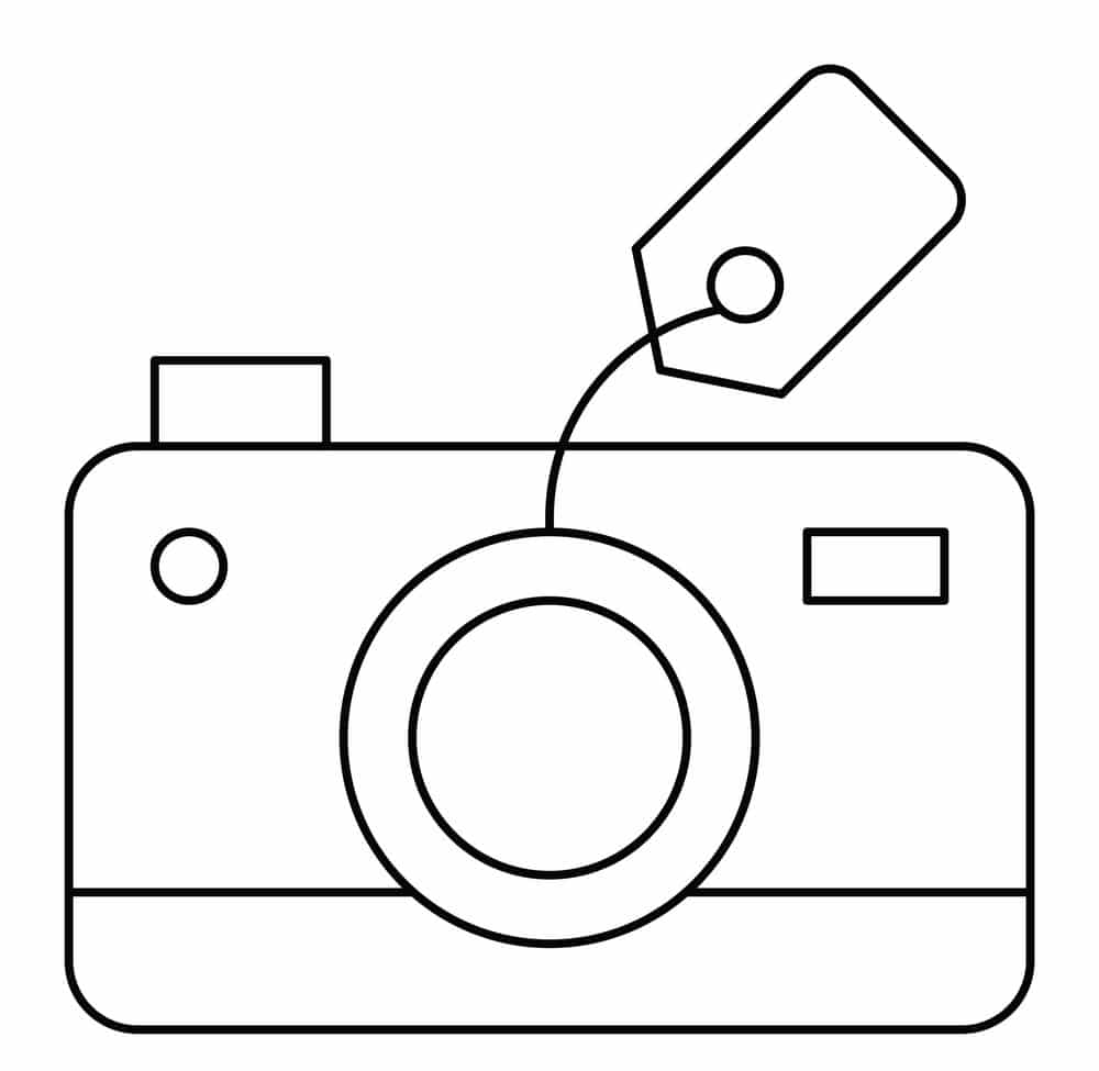 Icon camera tag đơn giản