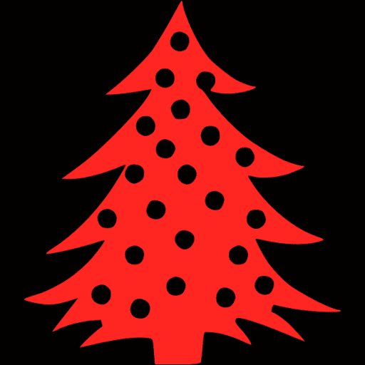 Icon cây thông Noel màu đỏ