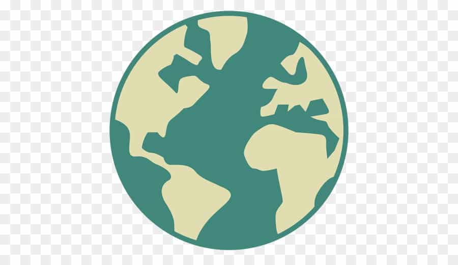 Icon hình trái đất đơn giản