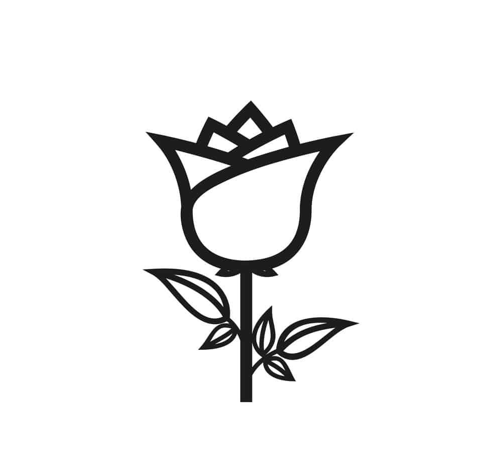 Icon hoa hồng trắng nhỏ