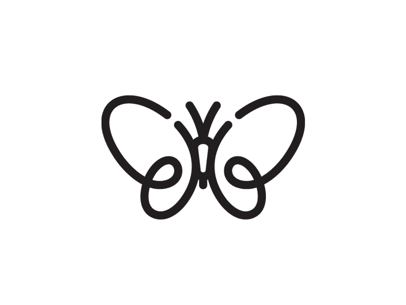 Mẫu biểu tượng bướm đơn giản