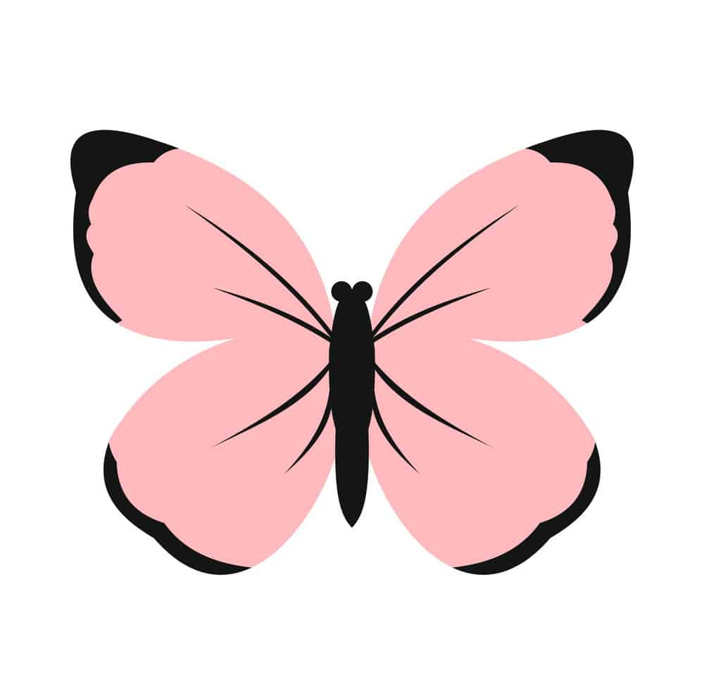 Mẫu biểu tượng bướm hồng ấn tượng