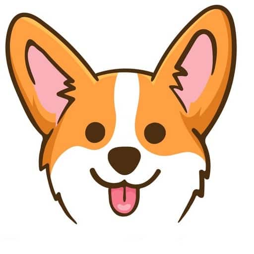 Mẫu biểu tượng chó Shiba cute