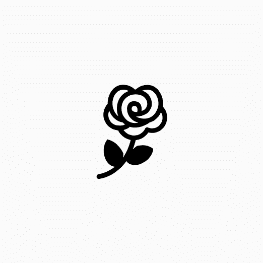 Mẫu hoa hồng dại đơn giản