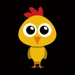Mẫu icon gà con xinh xắn