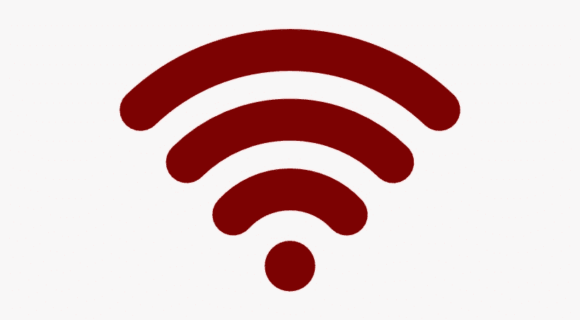 Mẫu icon wifi màu đỏ dễ thương