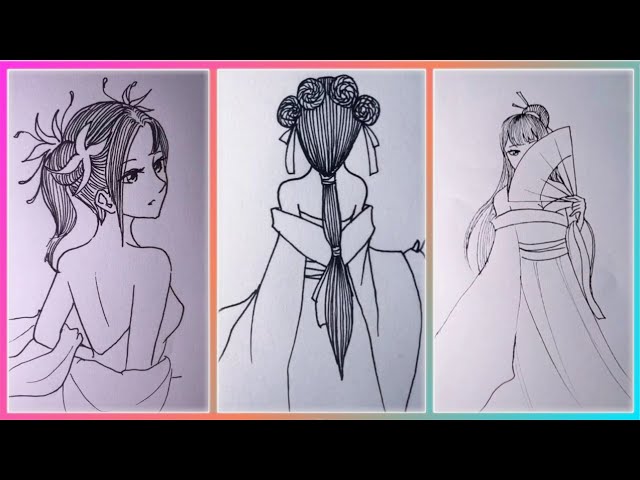 Simple Sketch Drawings With A Pencil  Anime Drawing Tutorial  YouTube