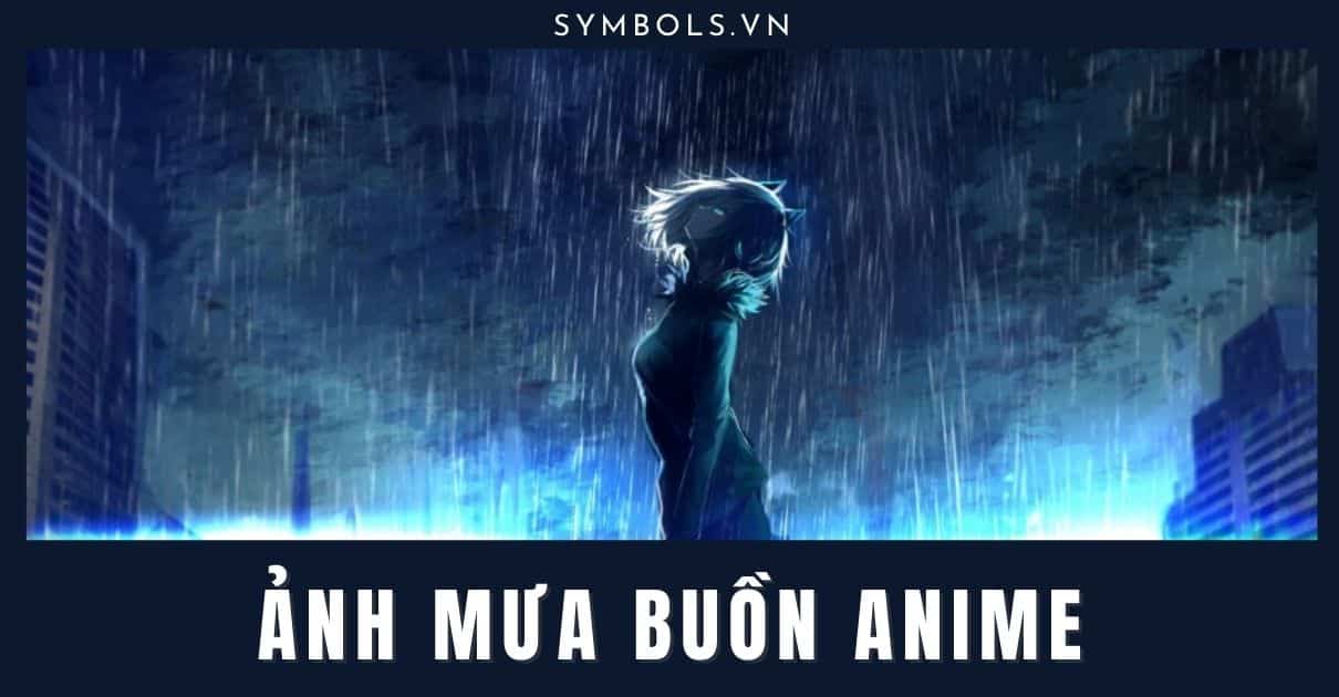 ảnh anime buồn khóc dưới mưa