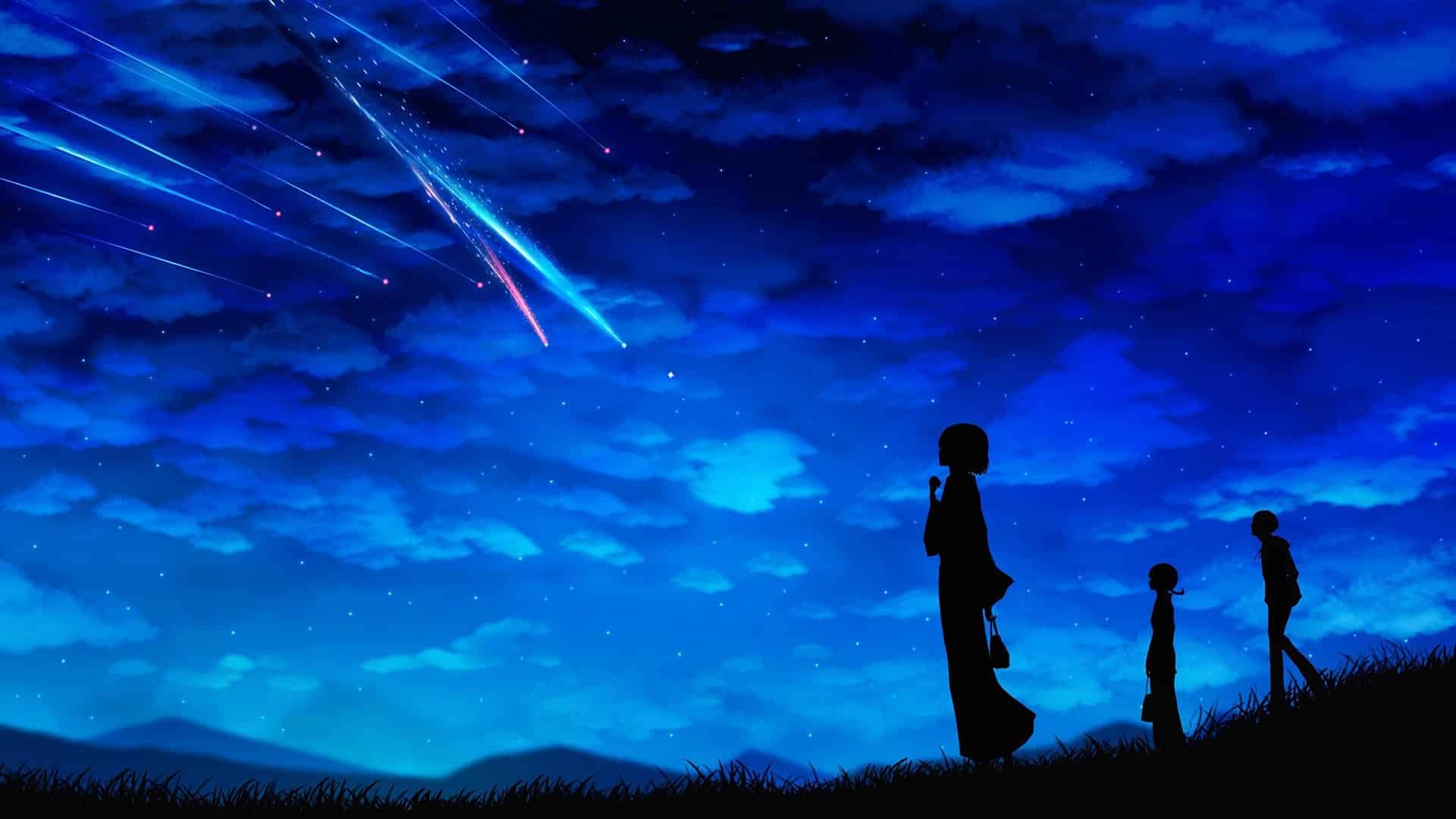 Ảnh nền Anime Galaxy đẹp buồn về tình yêu